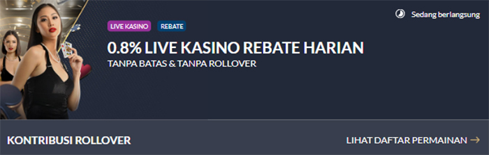 0.8% live kasino rebate harian tanpa batas by M88 0.8% live kasino rebate harian tanpa batas by M88